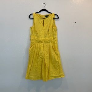 Ralph Lauren dress. Yellow, cotton WITH POCKETS!!!